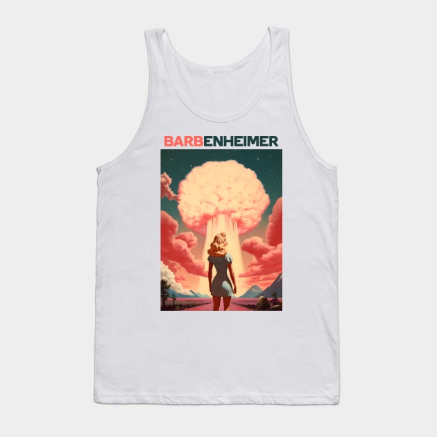 Barbie x Oppenheimer | Barbenheimer retro Tank Top by RetroPandora